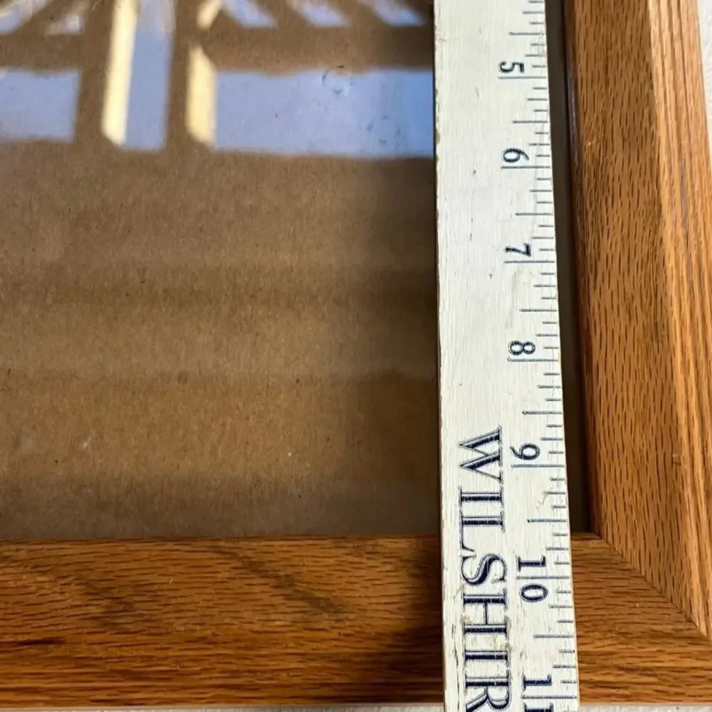 Picture Photo Frame Wooden Brown Medium Stain with Glass 6